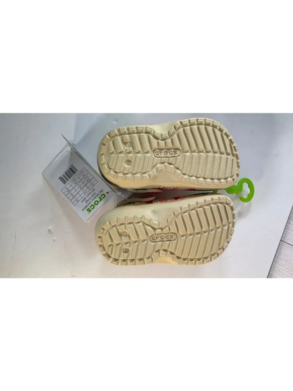 DISNEY PARKS MICKEY MOUSE CHRISTMAS LINED CROCS TODDLER CLOGS C7 FUZZY HOLIDAY N